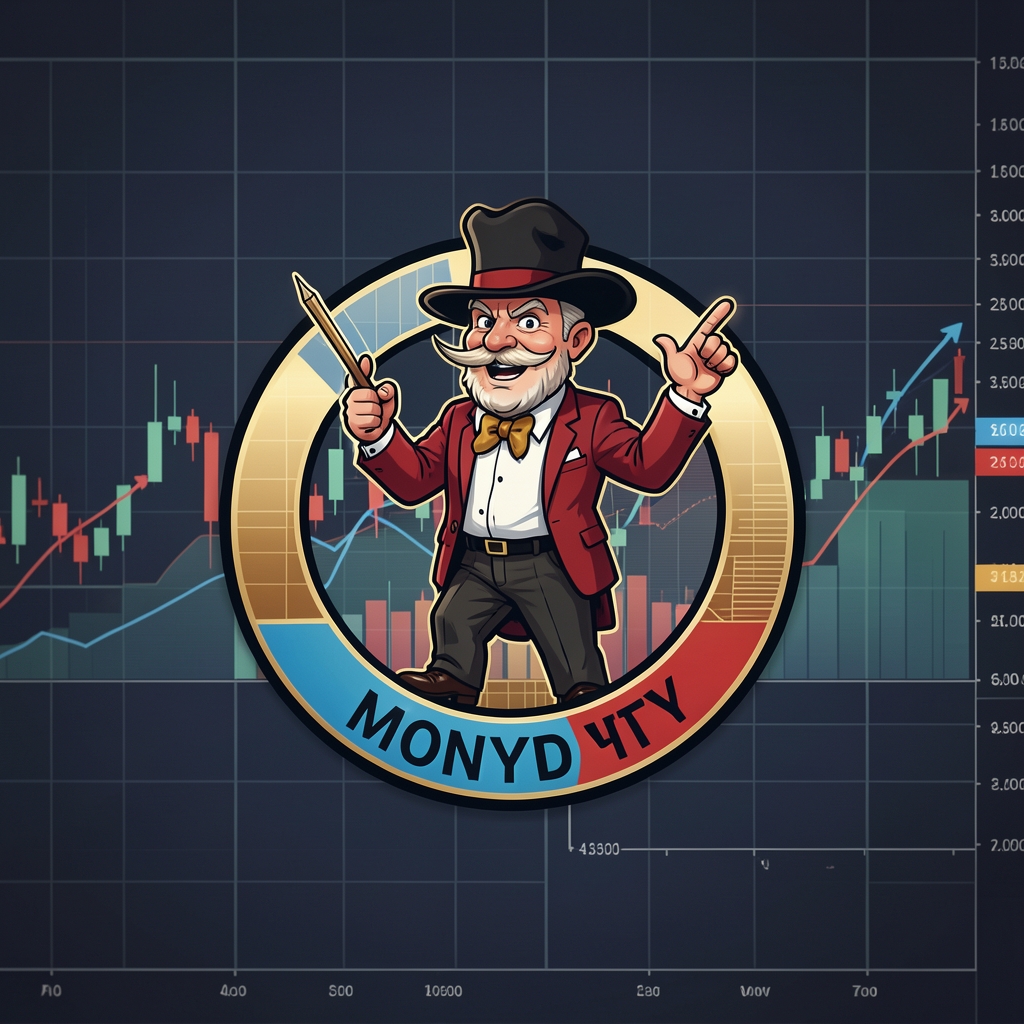 Обложка подкаста Motley Fool Money с логотипом биржевого шута и финансовыми диаграммами